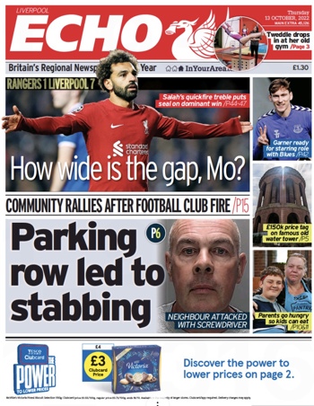 Liverpool Echo Frontpage