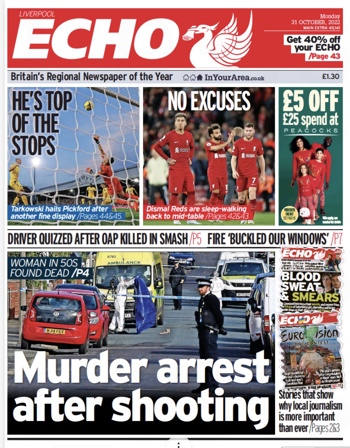 Liverpool Echo Frontpage