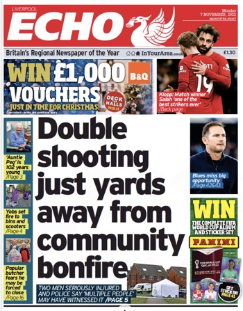 Liverpool Echo Frontpage
