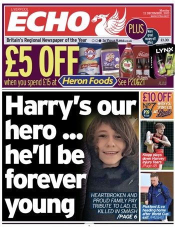 Liverpool Echo Frontpage