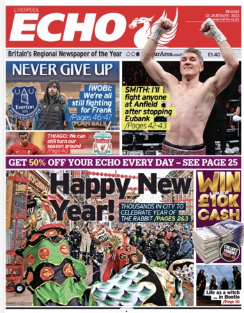 Liverpool Echo Frontpage