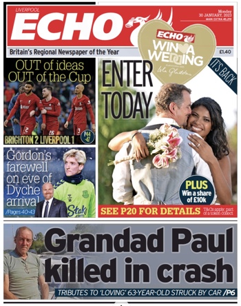 Liverpool Echo Frontpage