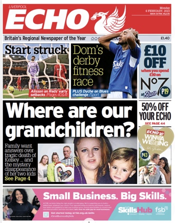 Liverpool Echo Frontpage