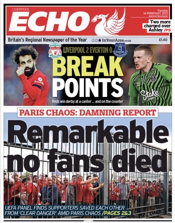 Liverpool Echo Frontpage