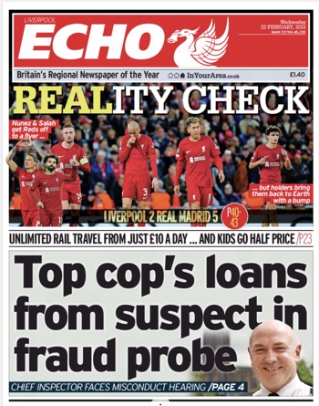 Liverpool Echo Frontpage