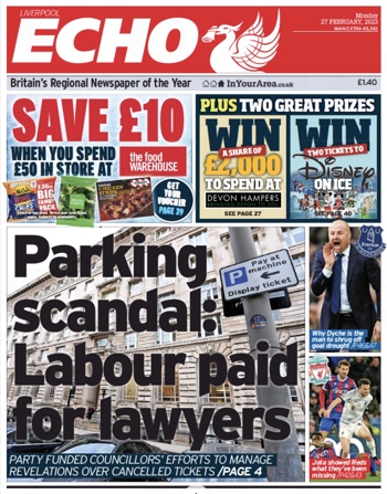 Liverpool Echo Frontpage