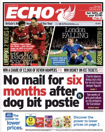 Liverpool Echo Frontpage