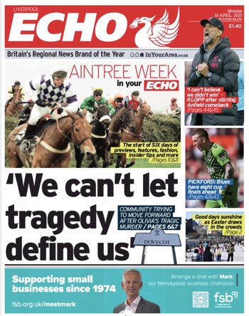 Liverpool Echo Frontpage