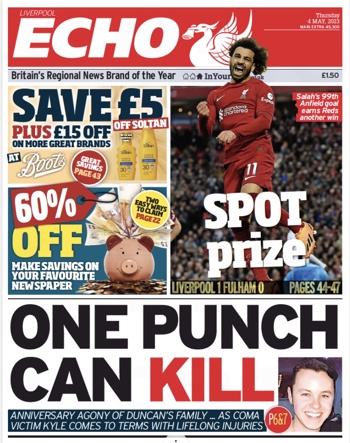 Liverpool Echo Frontpage