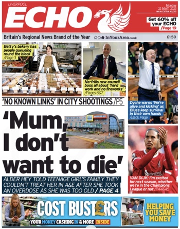 Liverpool Echo Frontpage