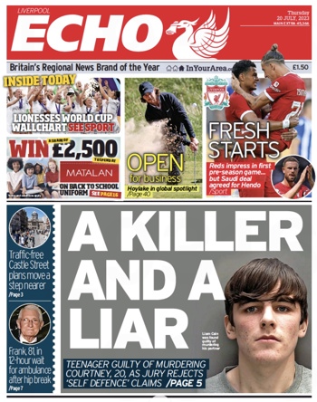 Liverpool Echo Frontpage