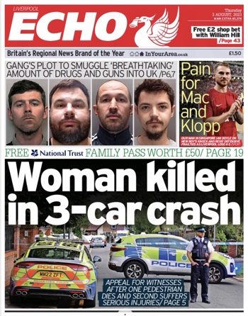 Liverpool Echo Frontpage