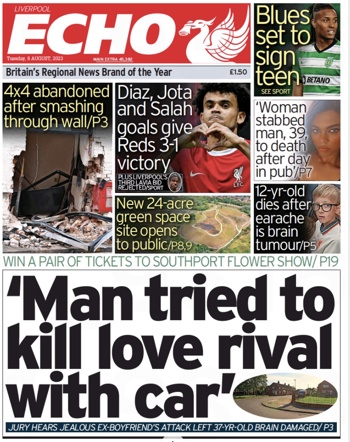 Liverpool Echo Frontpage