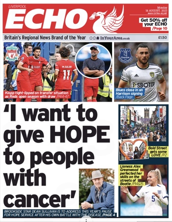 Liverpool Echo Frontpage