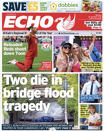Liverpool Echo Frontpage