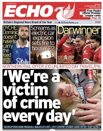 Liverpool Echo Frontpage