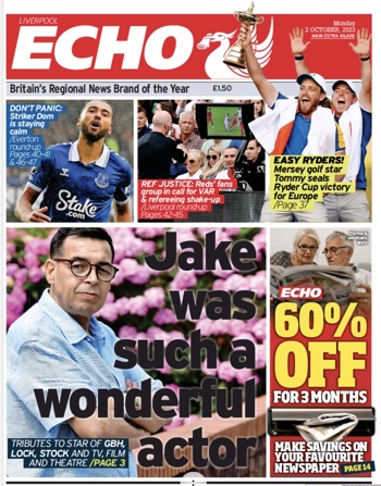 Liverpool Echo Frontpage