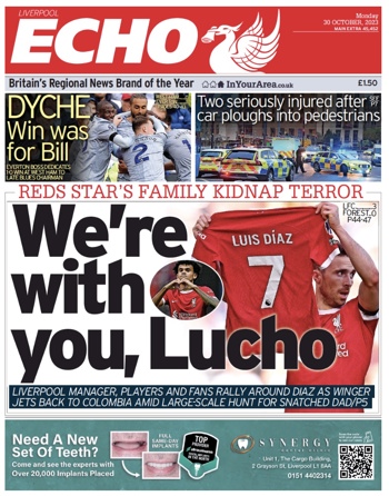 Liverpool Echo Frontpage