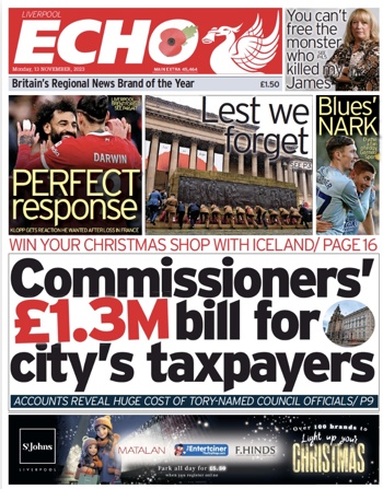 Liverpool Echo Frontpage