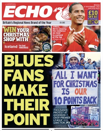 Liverpool Echo Frontpage