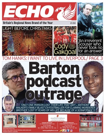 Liverpool Echo Frontpage