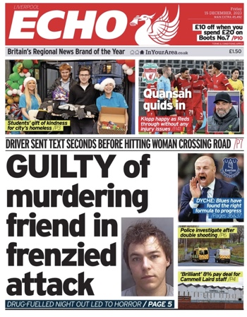 Liverpool Echo Frontpage