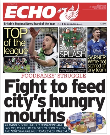 Liverpool Echo Frontpage