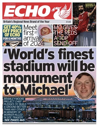 Liverpool Echo Frontpage
