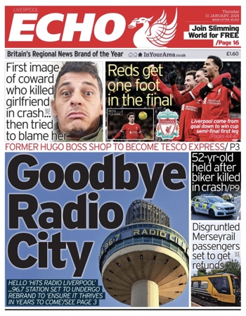 Liverpool Echo Frontpage
