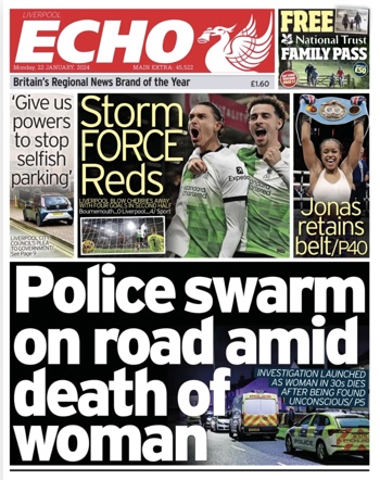 Liverpool Echo Frontpage