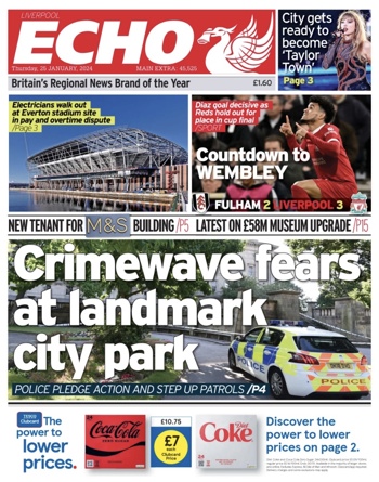 Liverpool Echo Frontpage
