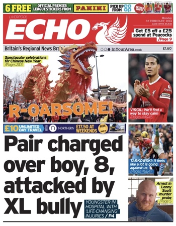 Liverpool Echo Frontpage
