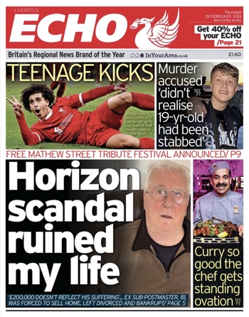 Liverpool Echo Frontpage