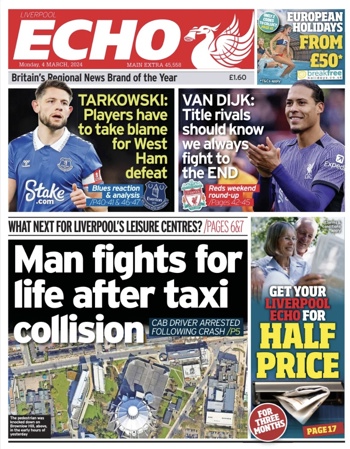 Liverpool Echo Frontpage