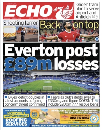 Liverpool Echo Frontpage