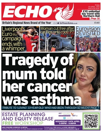 Liverpool Echo Frontpage