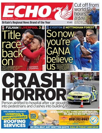 Liverpool Echo Frontpage