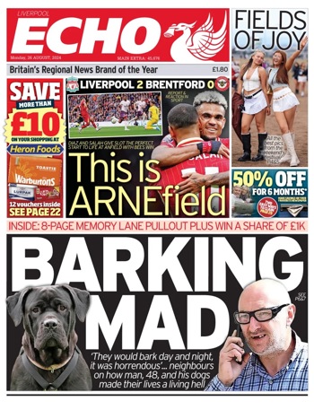 Liverpool Echo Frontpage