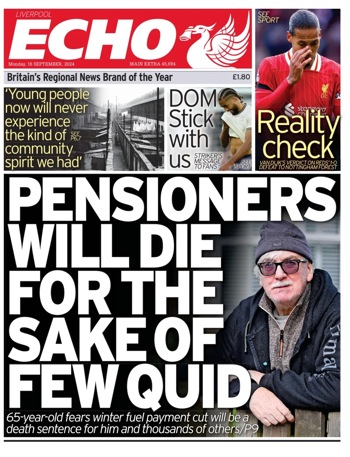 Liverpool Echo Frontpage