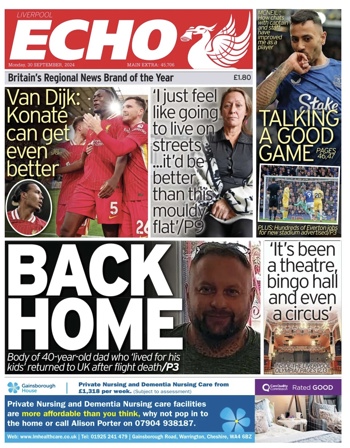 Liverpool Echo Frontpage