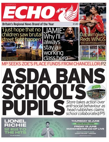 Liverpool Echo Frontpage
