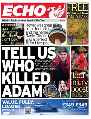 Liverpool Echo Frontpage