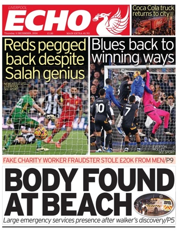 Liverpool Echo Frontpage