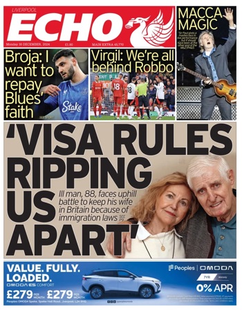 Liverpool Echo Frontpage