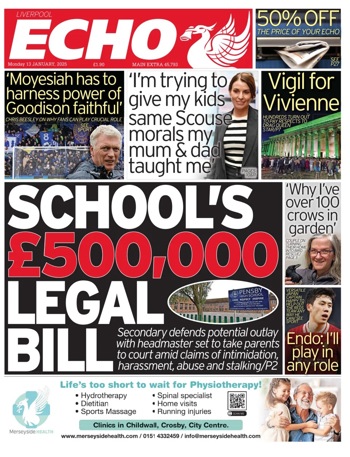 Liverpool Echo Frontpage