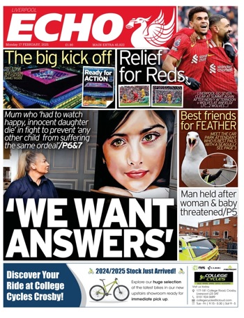 Liverpool Echo Frontpage