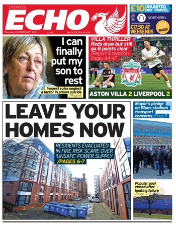 Liverpool Echo Frontpage