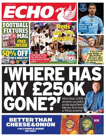 Liverpool Echo Frontpage