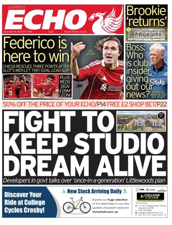 Liverpool Echo Frontpage