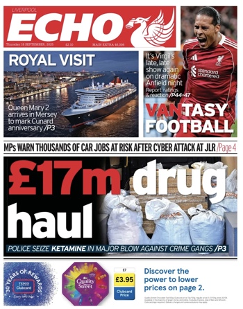 Liverpool Echo Frontpage